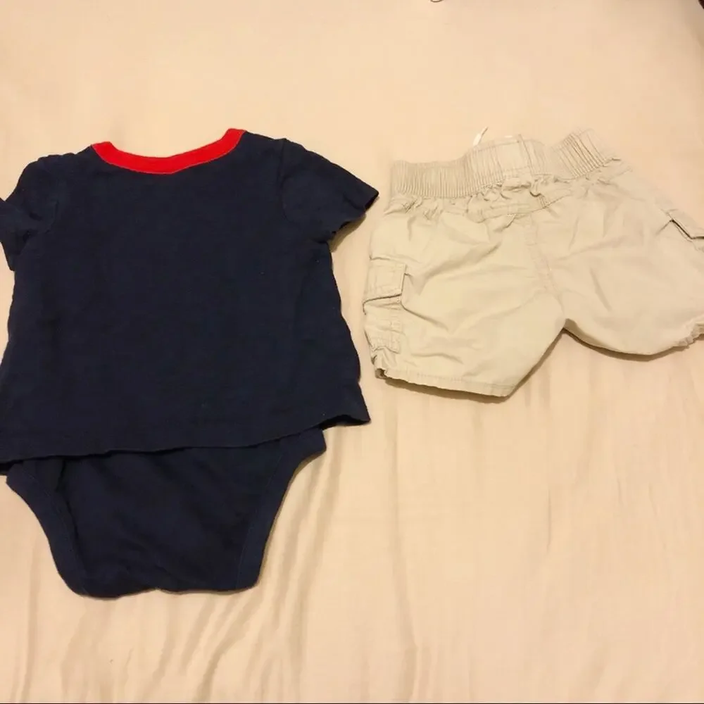 Gap Walrus Outfit, Bodysuit and Shorts 6-12 Month Boy